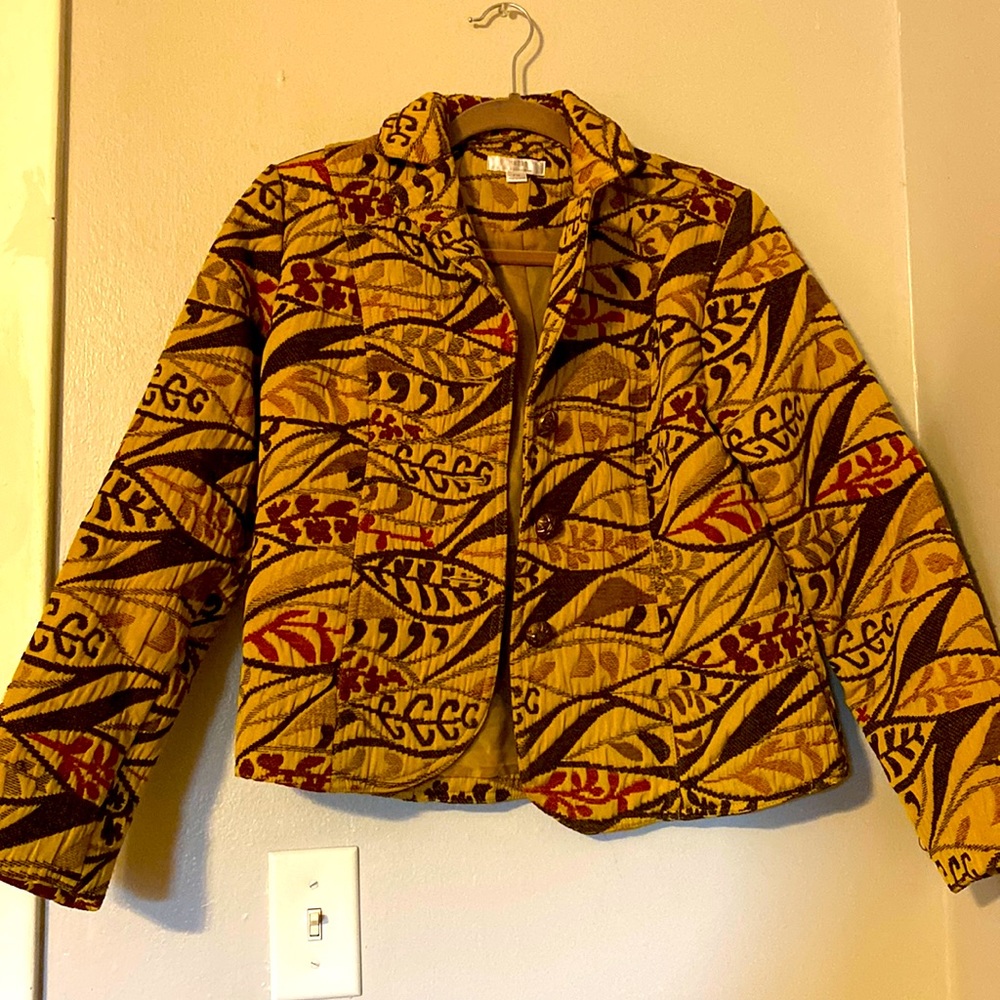 Gender neutral retro boutique Erin London blazer jacket • polyester/acrylic